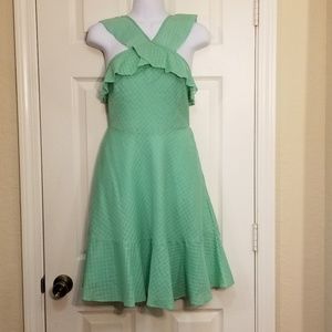 Banana Republic Light Green Ruffle Dress